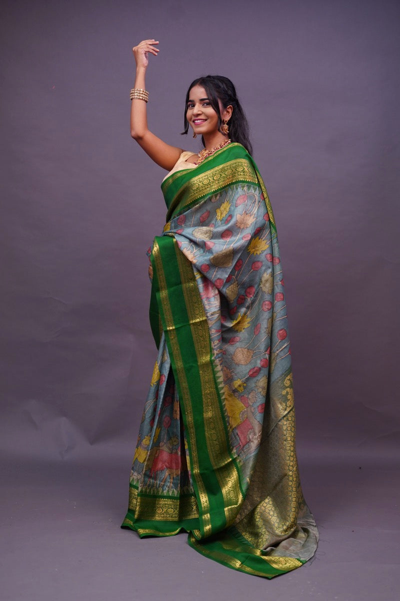 Green Pen Kalamkari