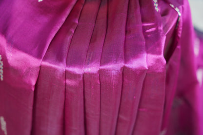 Purple Color Saree wuth Butti and Blue border