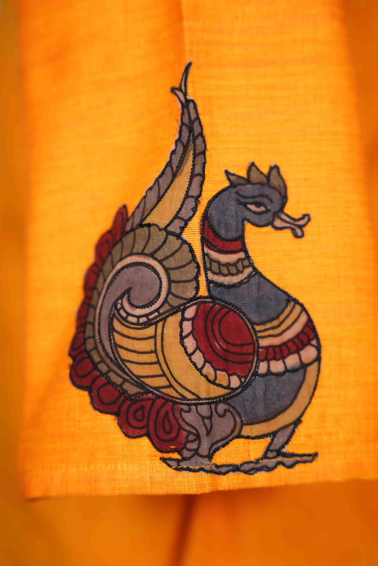 Orange Kalamkari Dress
