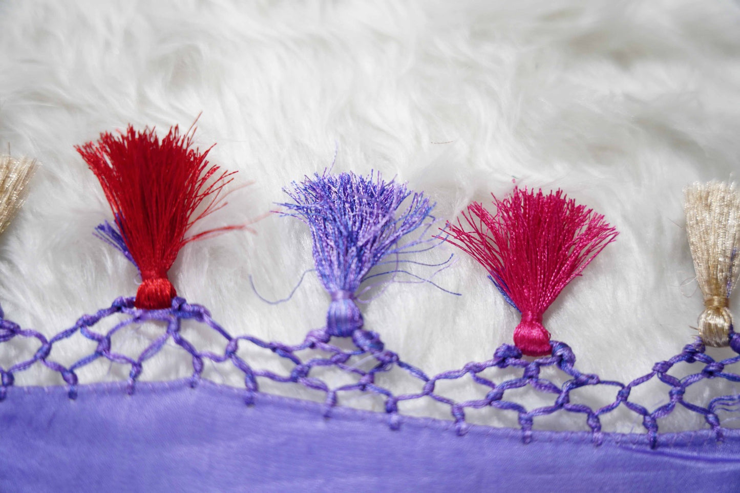 Pastel mauve Banaras velvet motifs