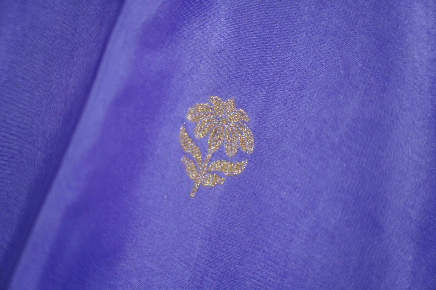 Pastel mauve Banaras velvet motifs