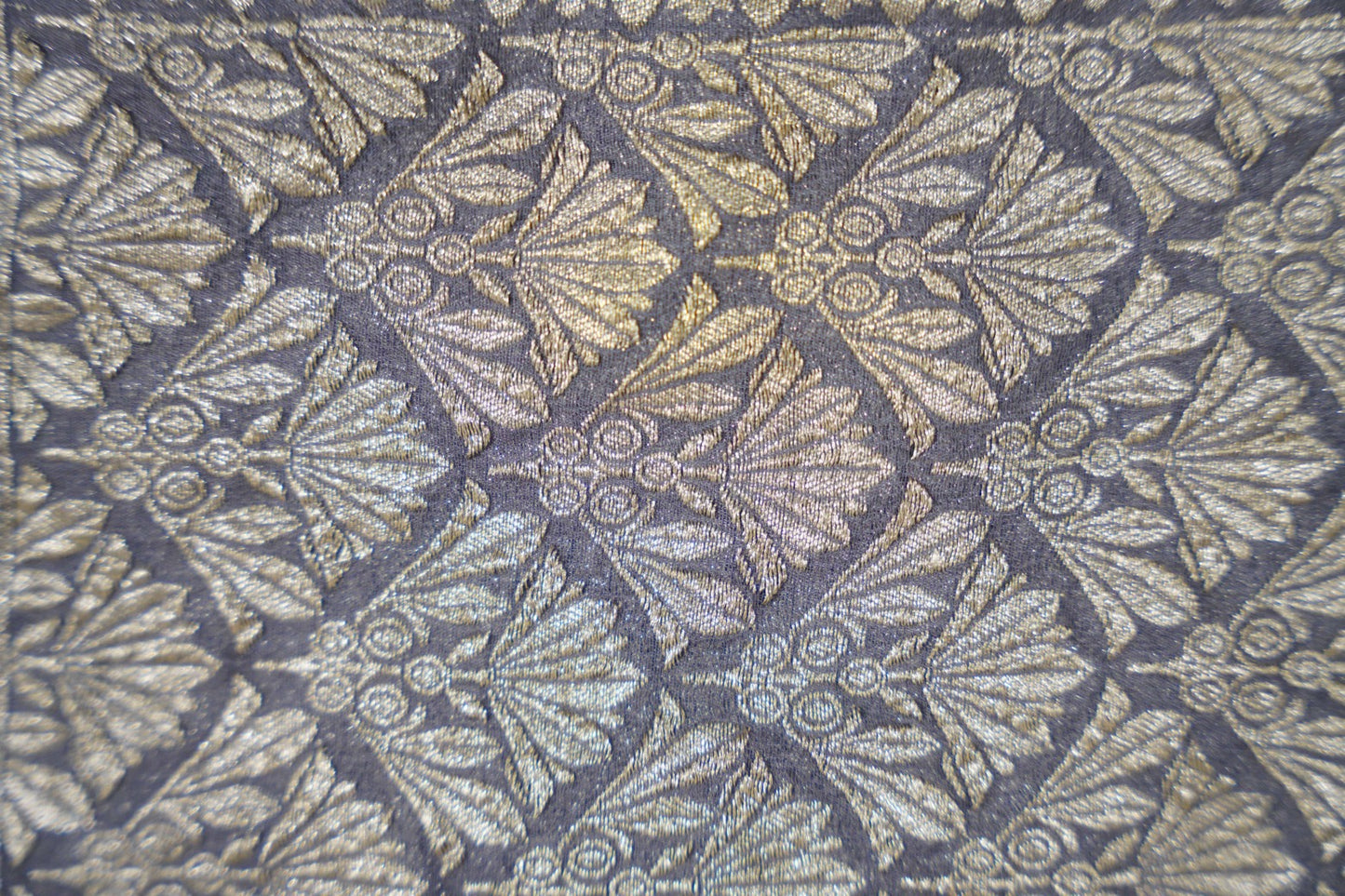 Grey Banaras with Velvet Motifs