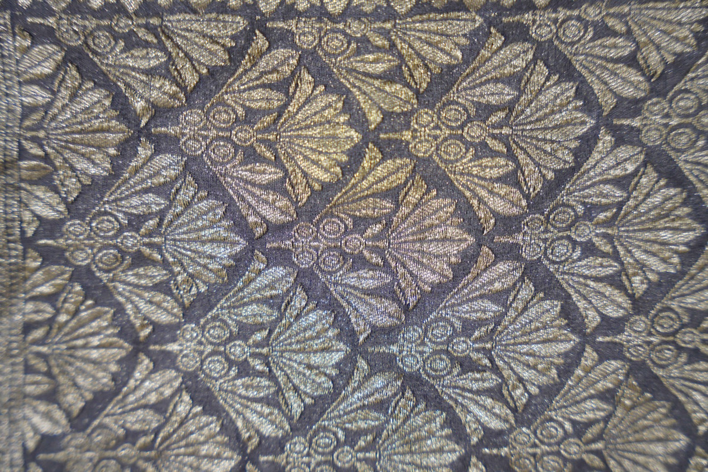 Grey Banaras with Velvet Motifs