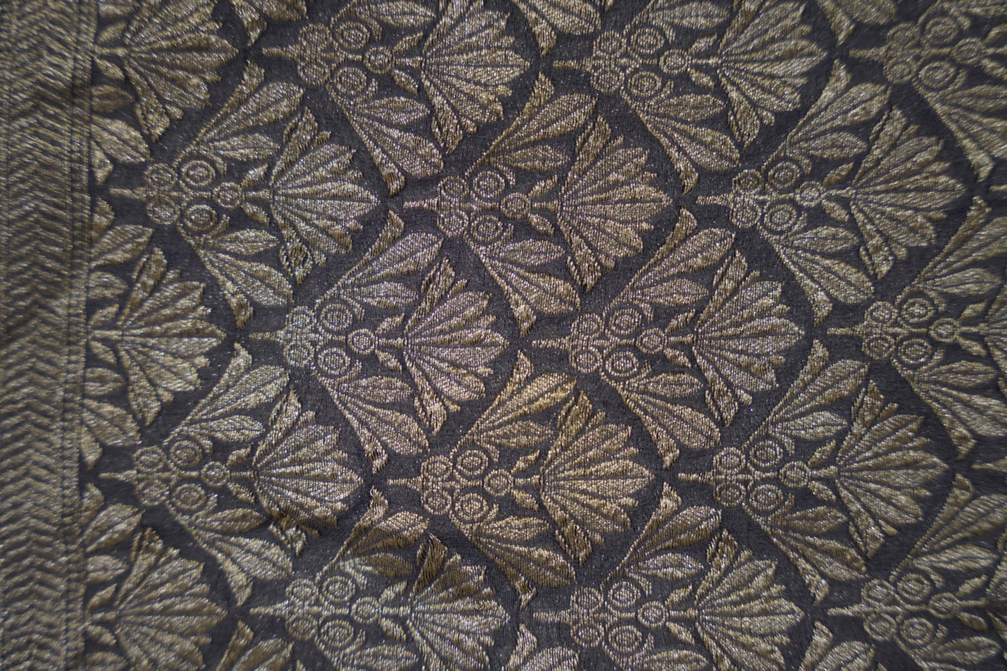Grey Banaras with Velvet Motifs