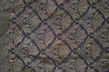 Grey Banaras with Velvet Motifs