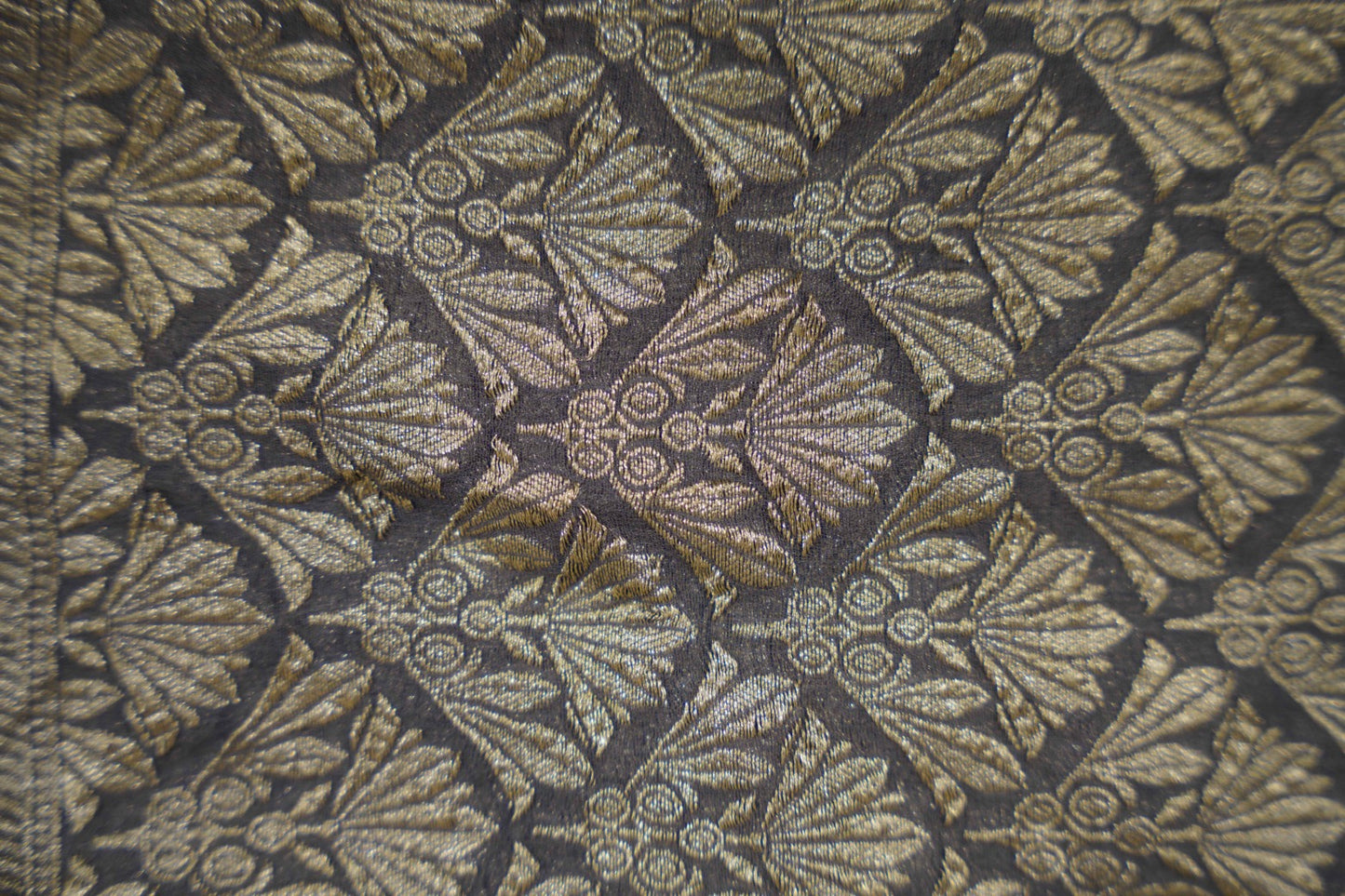 Grey Banaras with Velvet Motifs