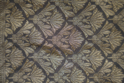 Grey Banaras with Velvet Motifs