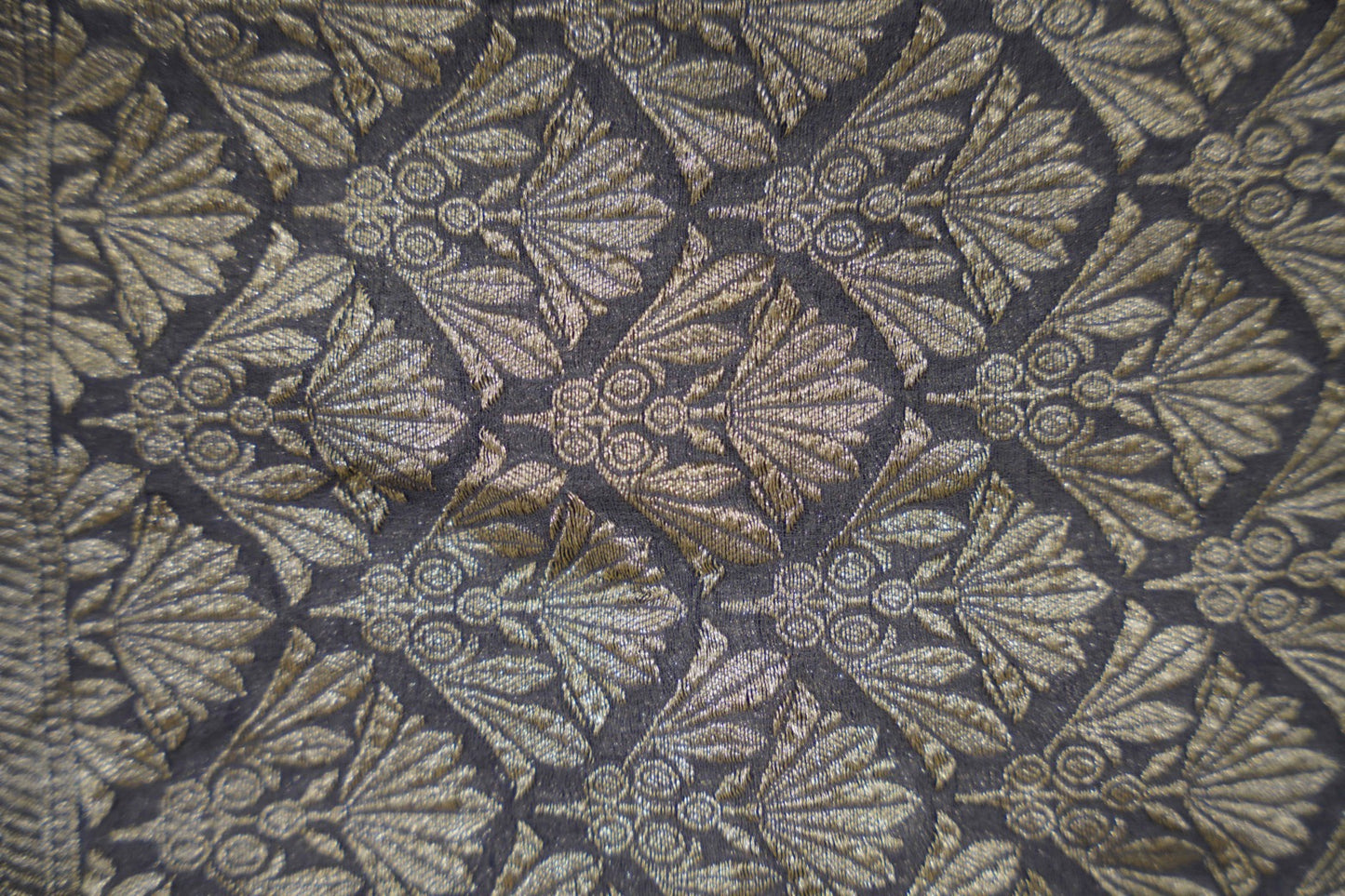 Grey Banaras with Velvet Motifs