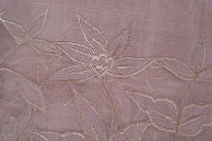 Tussar Applique Organza Border Saree in Light Pink