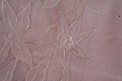 Tussar Applique Organza Border Saree in Light Pink