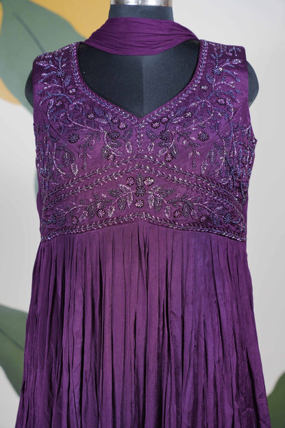 Purple with cut dana Long Dress