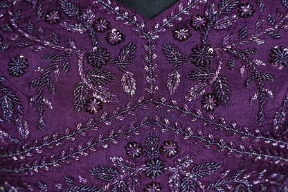 Purple with cut dana Long Dress