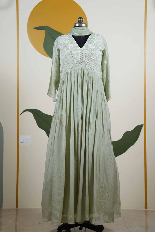 Pista Green glamorous Long Dress