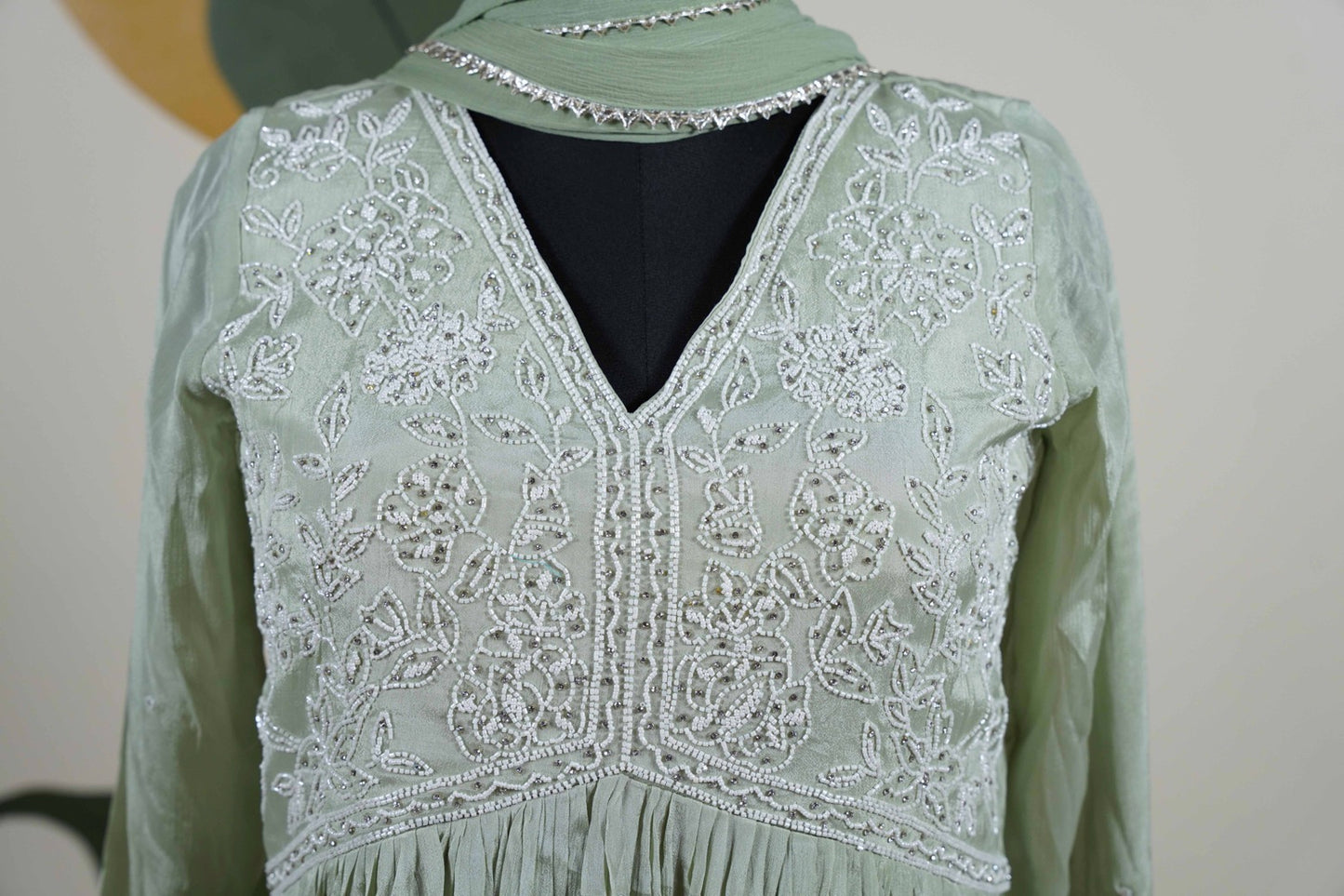 Pista Green glamorous Long Dress