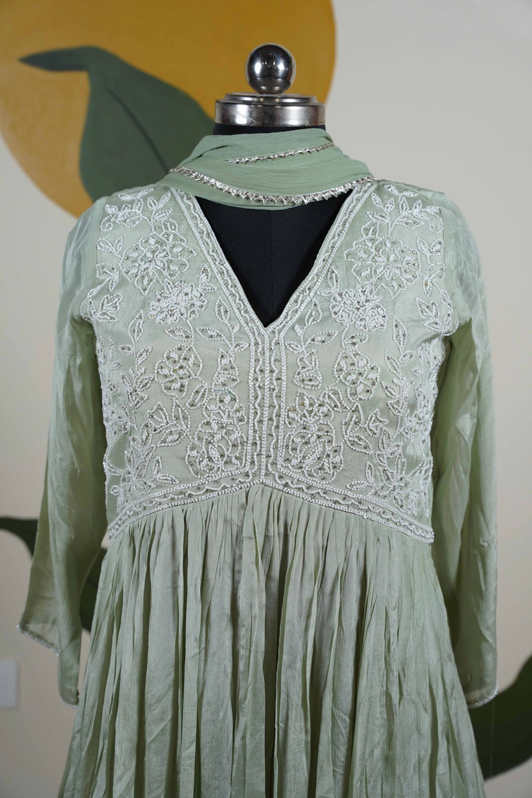 Pista Green glamorous Long Dress