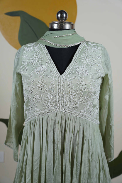 Pista Green glamorous Long Dress