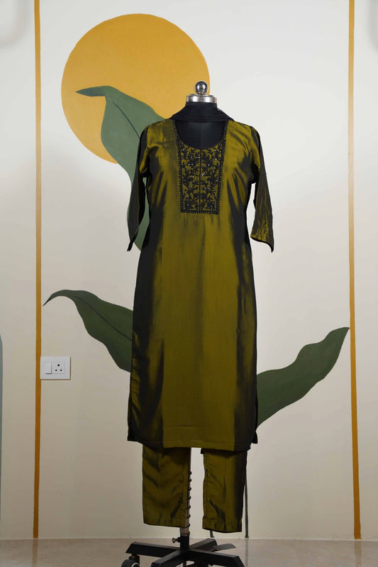 Olive green Dress