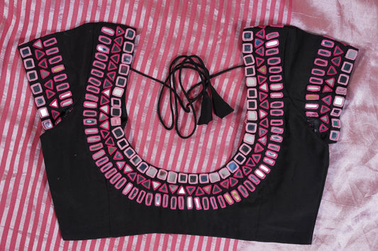 Pink Moonga Silk with Lines