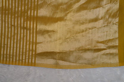 Yellow Banaras Moonga Silk with Lines