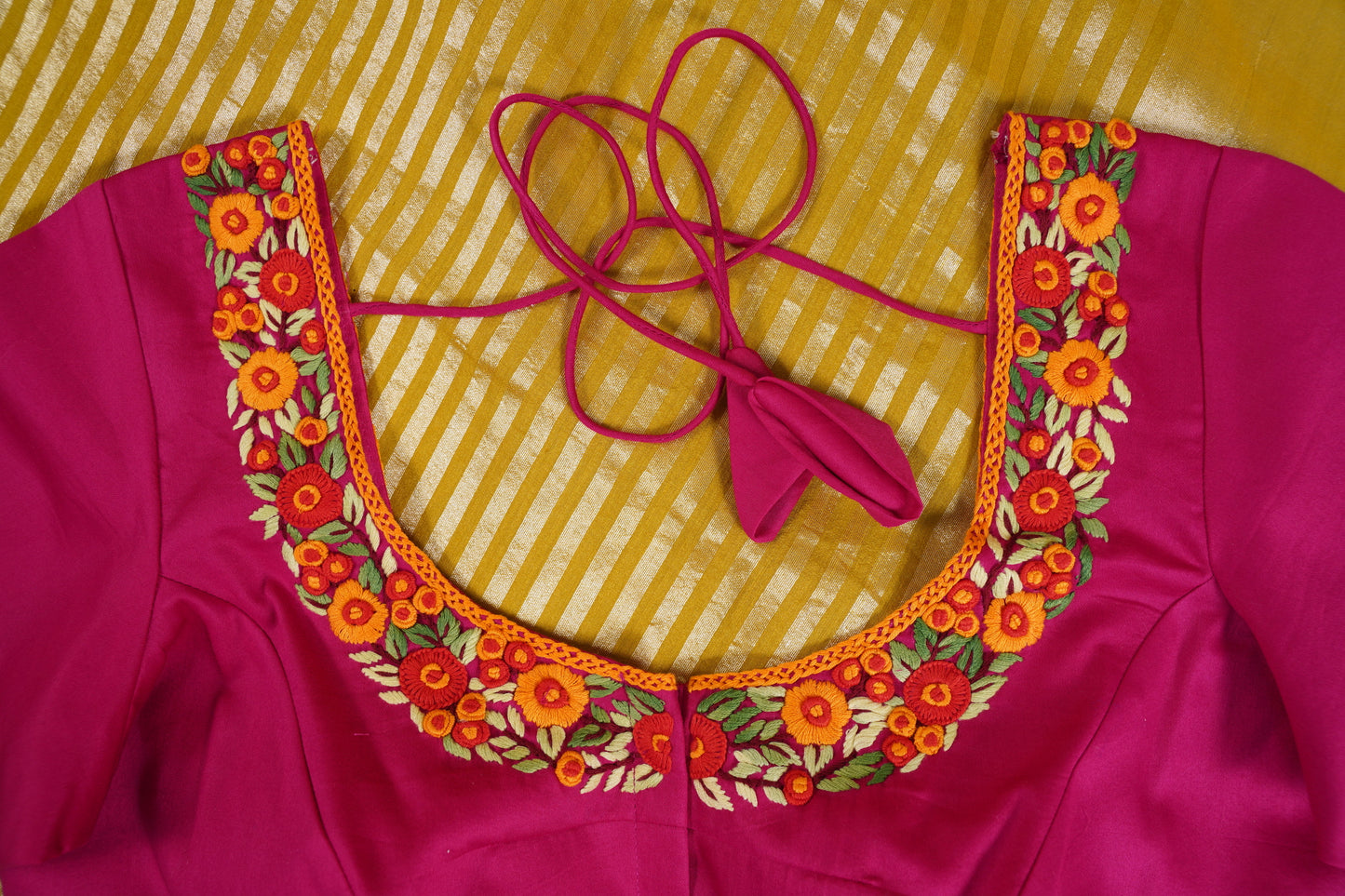 Yellow Banaras Moonga Silk with Lines