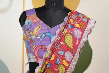 Lavendar Kalamkari Lehenga