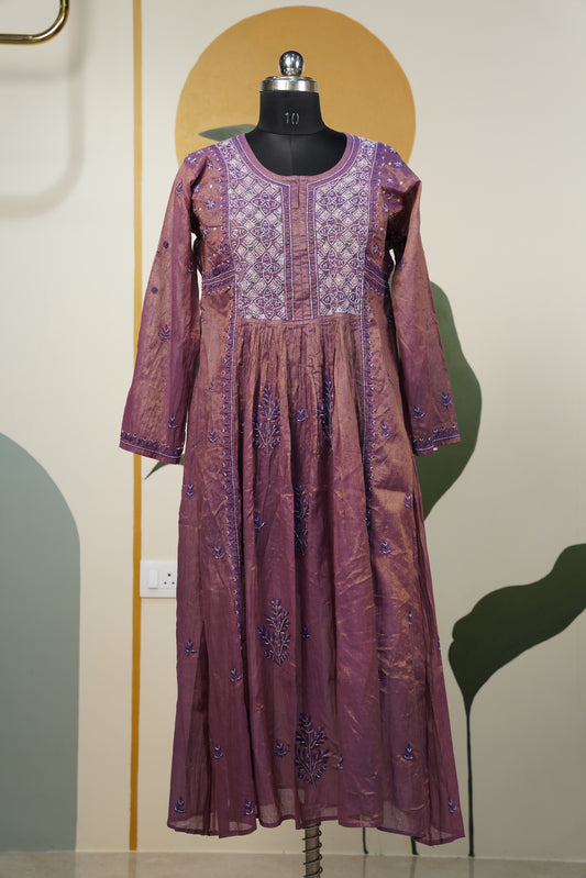 English color chikankari Dress