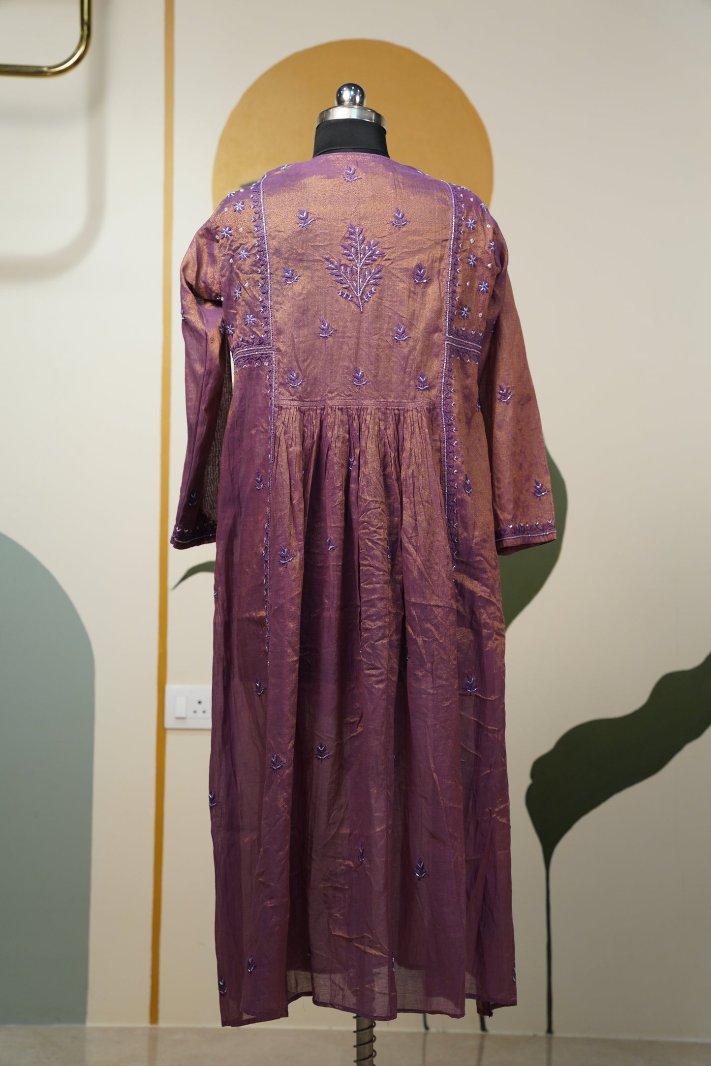 English color chikankari Dress