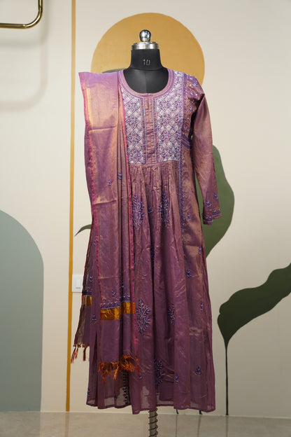 English color chikankari Dress