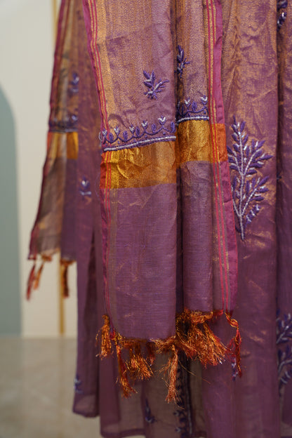 English color chikankari Dress