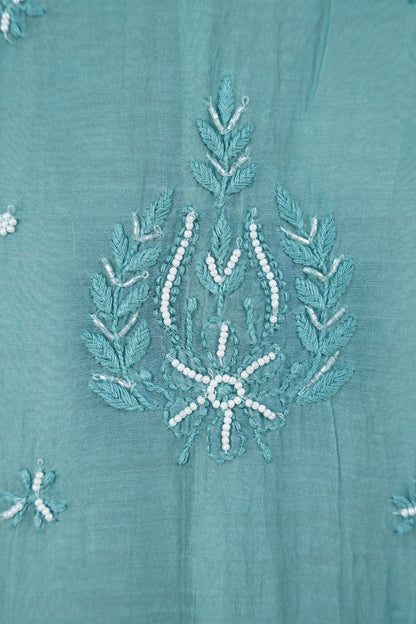Sea Green chikankari Dress