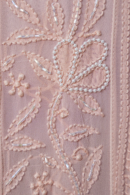 Peach Chikankari Dress