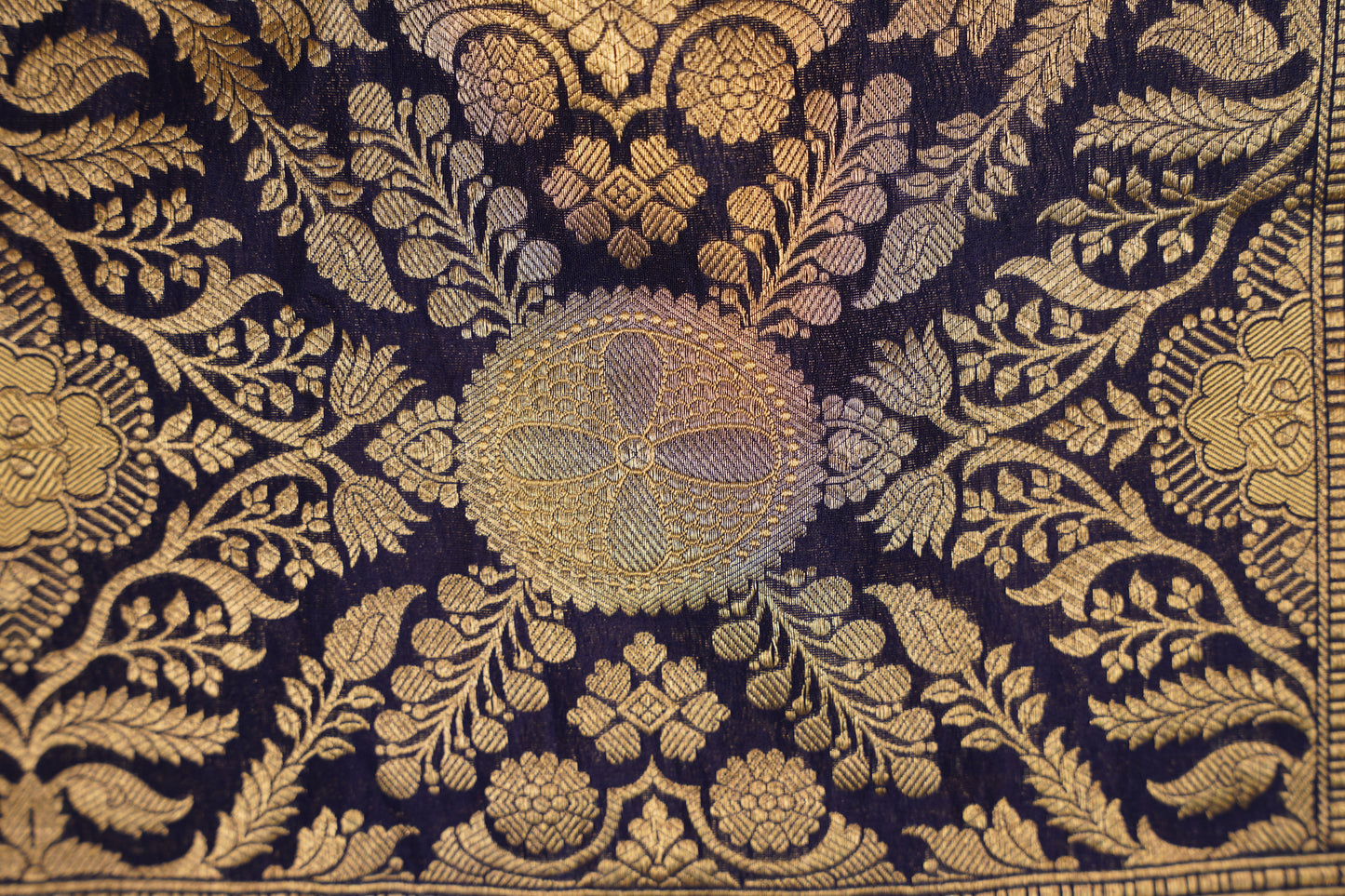 Banarasi Brocade Navy Blue