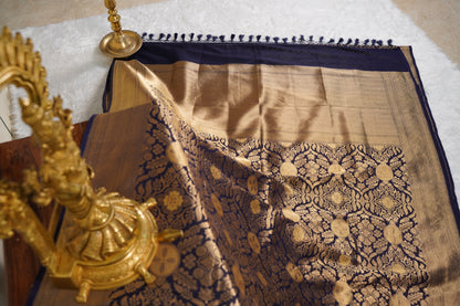 Banarasi Brocade Navy Blue