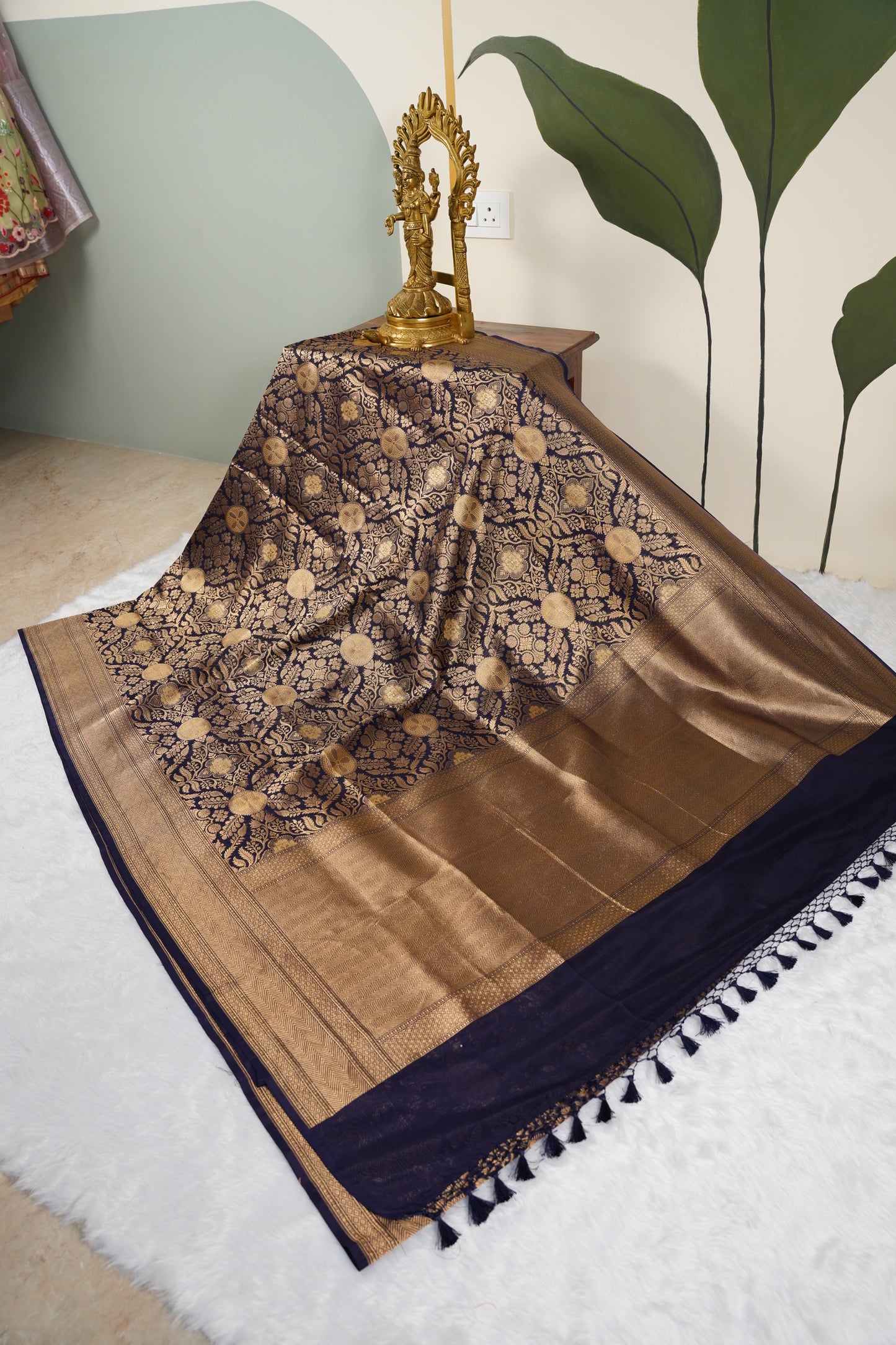 Banarasi Brocade Navy Blue