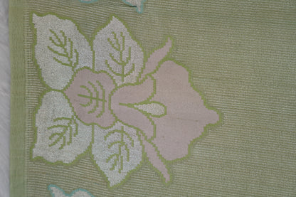Pista green Banarasi Tussar Geogette