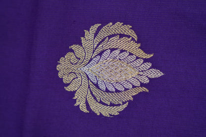Purple Munga Silk with unique butti