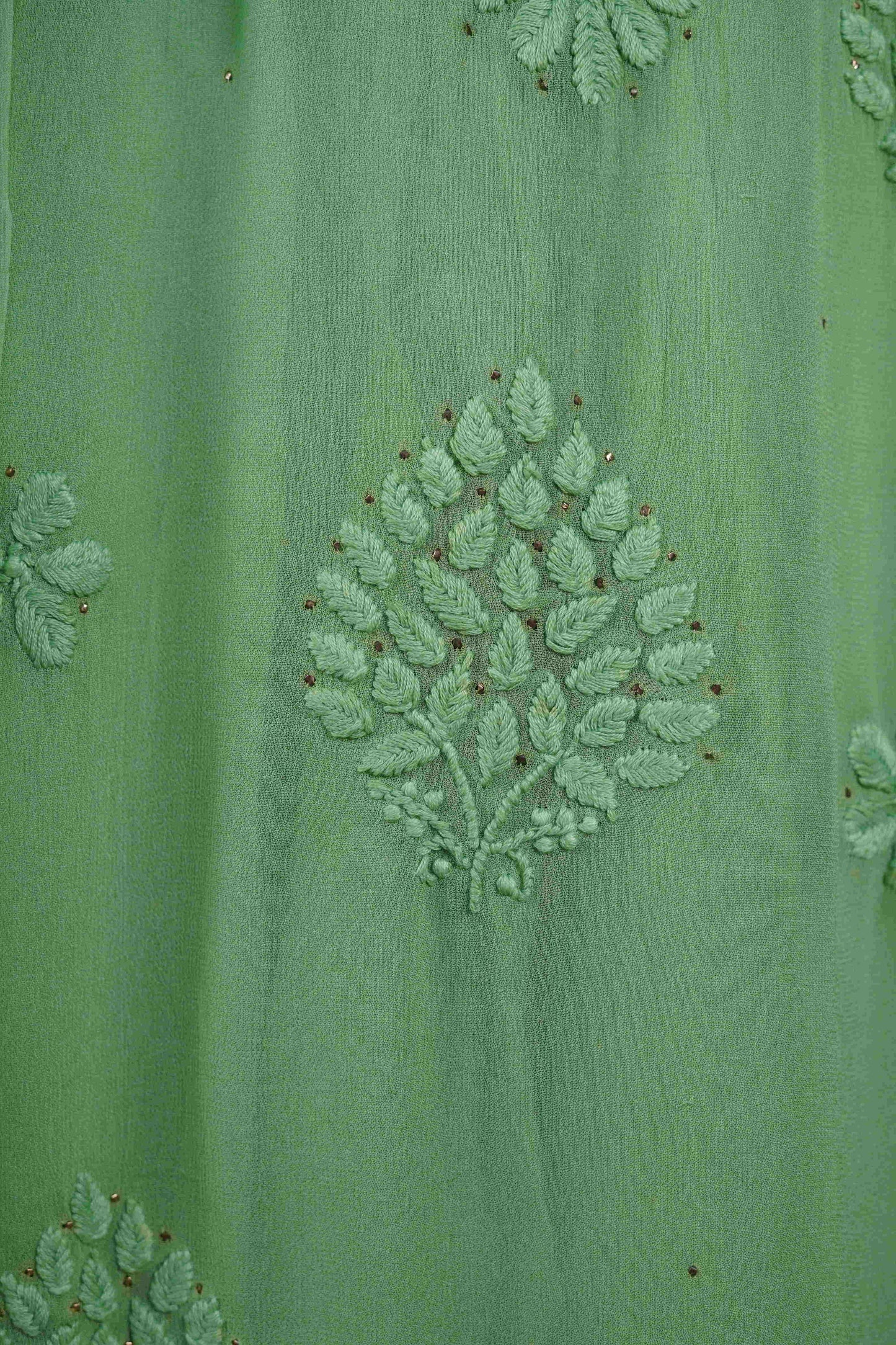 Green Chikankari Dress