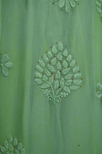 Green Chikankari Dress