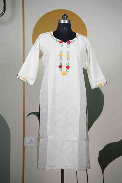 Neck hand work without duppatta Mul cotton Dress