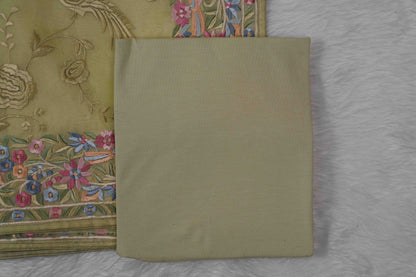 Organza Parsi Gara Pista Green Saree