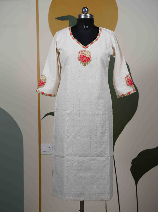 Mirror work duppatta Mul cotton Dress