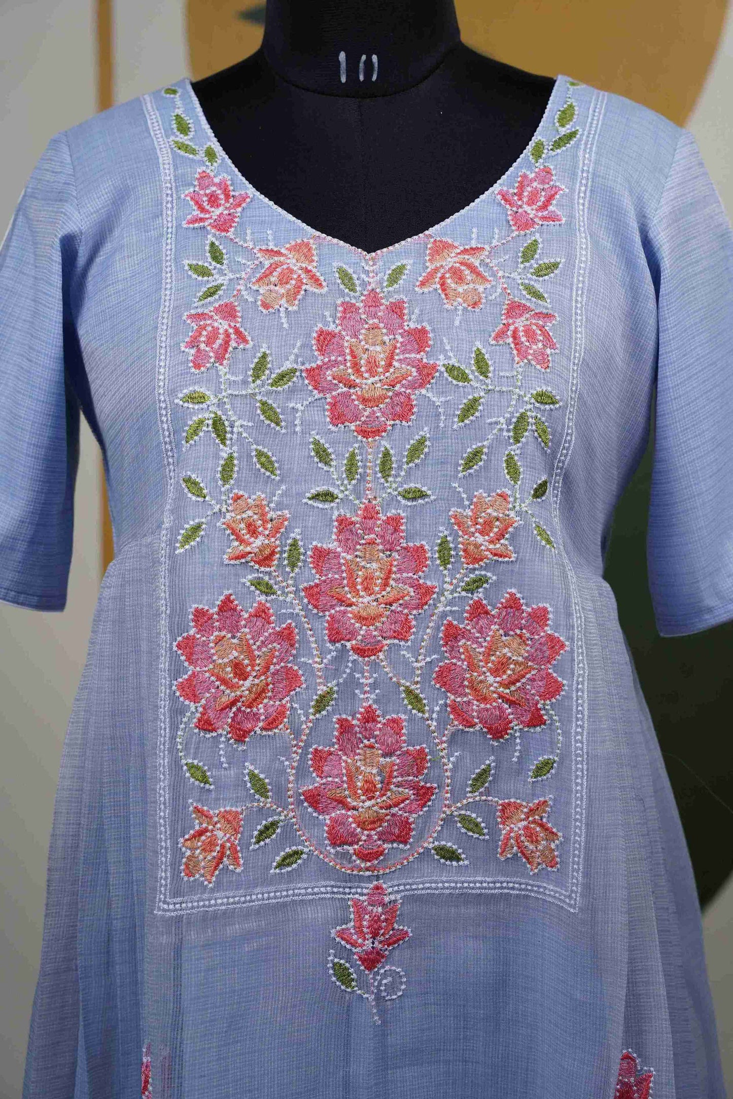Baby blue Kota all over Dress