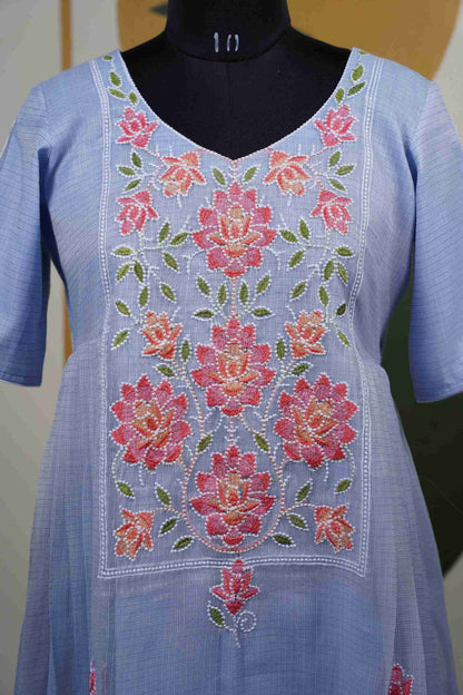 Baby blue Kota all over Dress