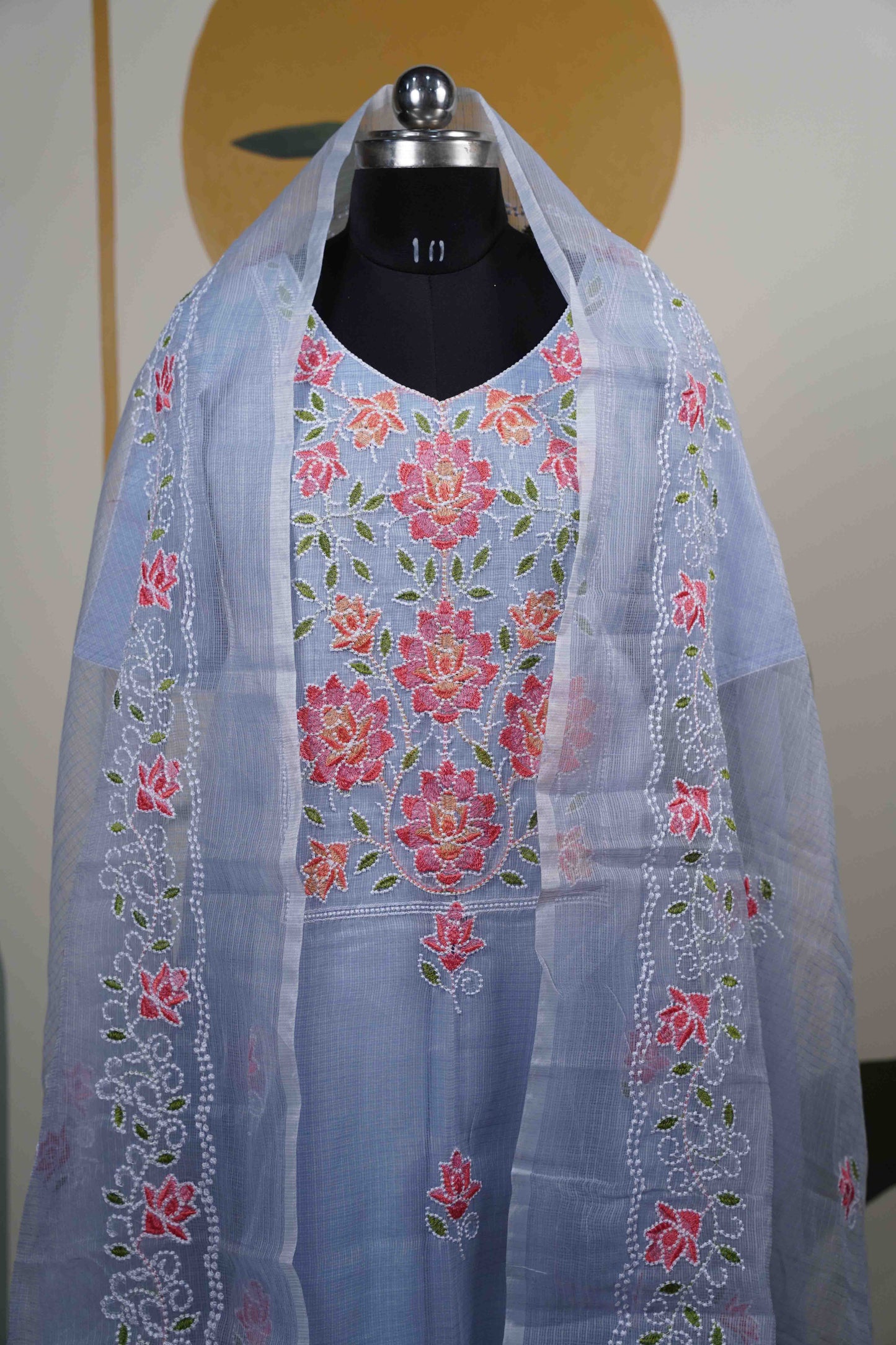 Baby blue Kota all over Dress