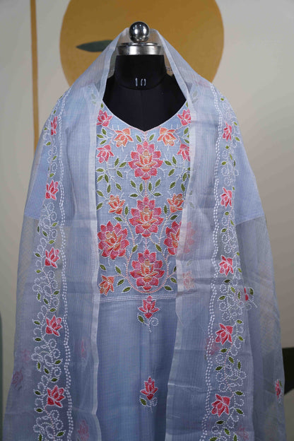 Baby blue Kota all over Dress