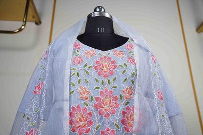 Baby blue Kota all over Dress