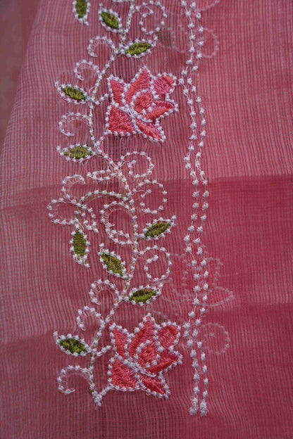 Salmon pink Kota all over Dress
