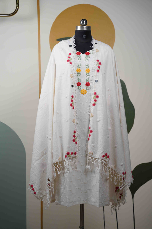 Neck hand work without duppatta Mul cotton Dress