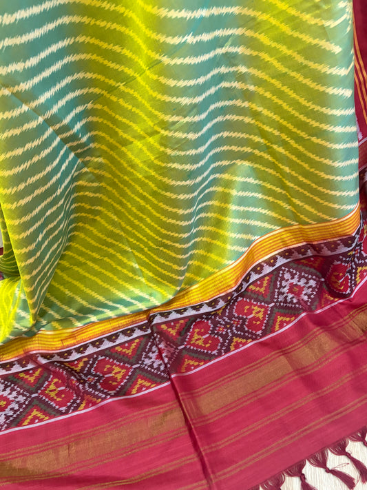 Yellow Leheriya Patan Patola Dupatta