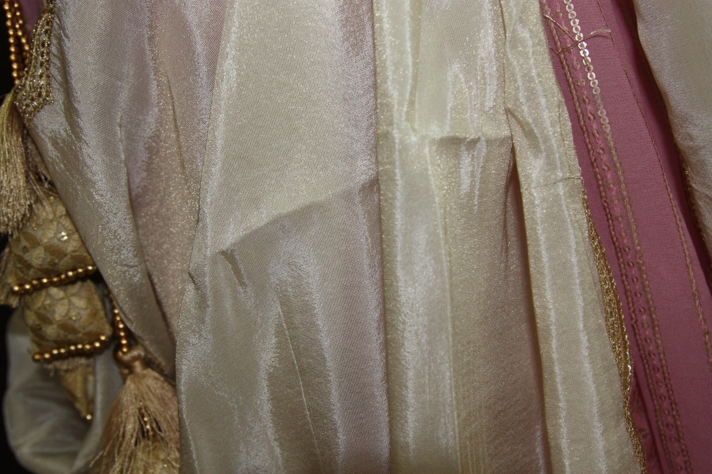 Light pink Chikankari Lehenga with Sequin Work & Cream Tissue Dupatta